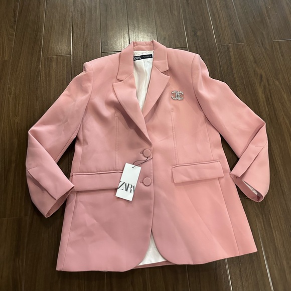 Zara Jackets & Blazers - Zara powered oversized pink blazer